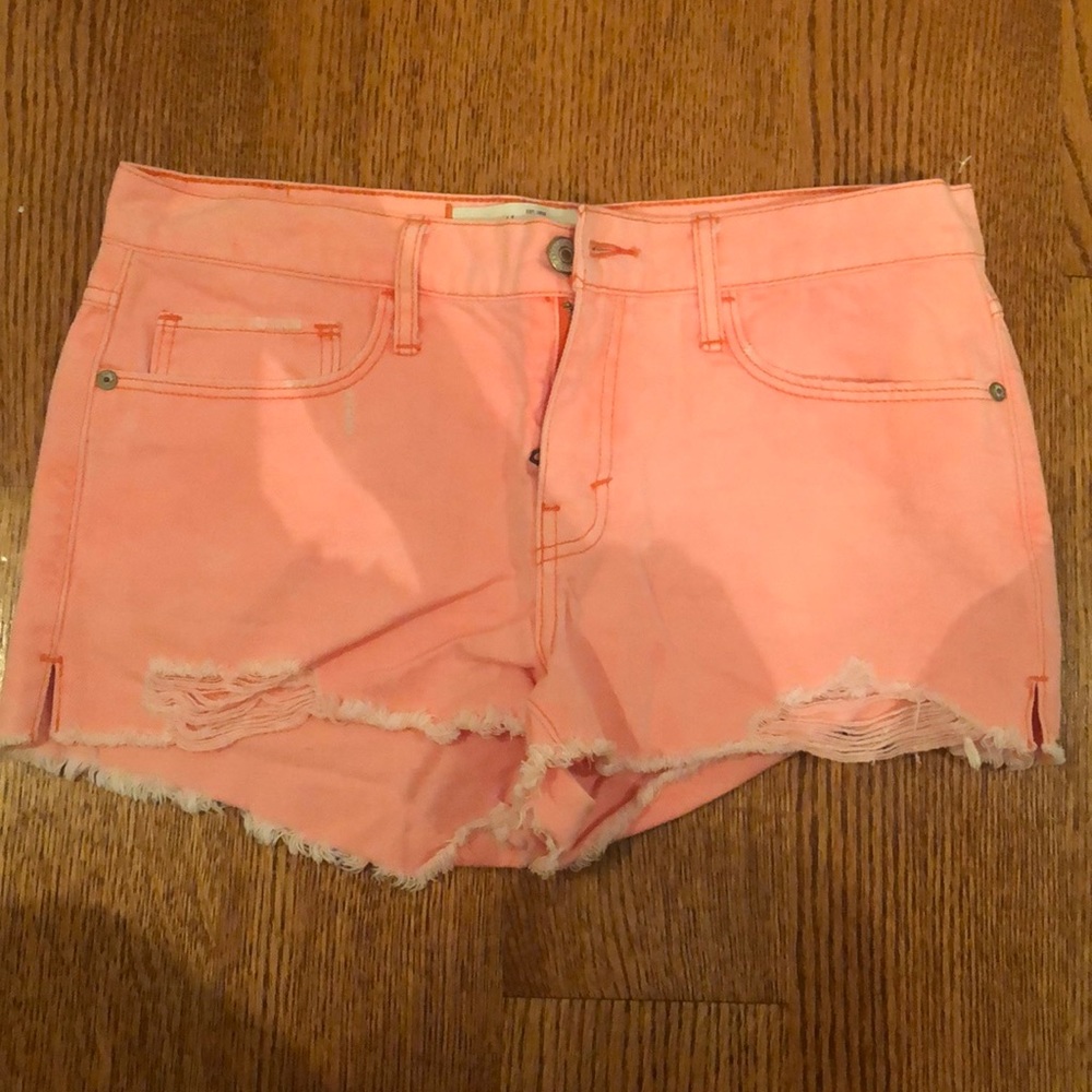 Neon Pink Abercrombie & Fitch Jean Shorts